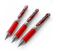 Pentel EnerGel XM BL77 - Retractable Liquid Gel Ink Pen - 0.7mm - 54% Recycled - Red - Pack of 3
