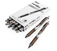 Pentel EnerGel XM BL77 - Retractable Liquid Gel Ink Pen - 0.7mm - 54% Recycled - Sepia - Pack of 14