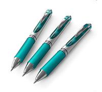 Pentel EnerGel XM BL77 - Retractable Liquid Gel Ink Pen - 0.7mm - 54% Recycled - Turquoise - Pack of 3