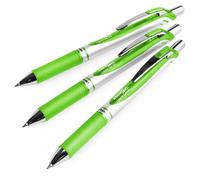 Pentel EnerGel XM BL77 Retractable Liquid Gel Ink Pen - 0.7mm Nib - Lime Green - Pack of 12