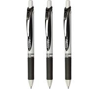 Pentel EnerGel XM BL77E-AX - Retractable Liquid Gel Ink Pen - 0.7mm - 79% Recycled - Black Ink - Pack of 3