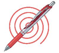 Pentel EnerGel XM BL77 Retractable Liquid Gel Ink Pen - 0.7mm Nib - Coral Pink