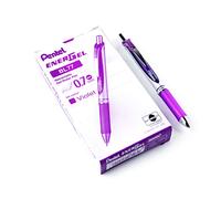 Pentel Energel XM Retractable Gel Pen with 0.7 mm Tip, 0.35 mm Line Width - Violet, Pack of 12