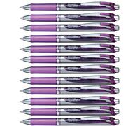 Pentel Energel XM Retractable Rollerball Pen 1.0mm Tip Violet ink BL80 (12 Pens)