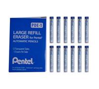 Pentel Eraser Refill, White, 60 Pack
