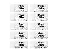 Pentel Erasers, Pentel Ain Stick, Small, 10 Pieces ZEAC06STAMZ