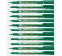 Pentel Extra Fine Permanent Marker, 0.6mm Line Width Green ink NF450 (12 Pack)