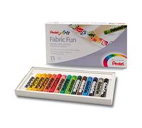 Pentel Fabric Fun Pastel Dye Sticks, Multi-Colour, 15 Count (Pack of 1)