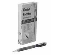 Pentel AX105-AO Fiesta Automatic Pencil, Lead, Grade HB, 1 Pack of 12 Pencils,Black Barrel 0.5mm