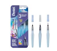 Pentel Fine/Medium Aquash Water Brush (Pack of 3), XFRH/3-FMMHBR