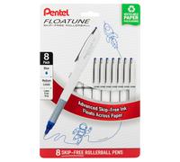 Pentel Floatune Rollerball 0.8mm medium point Blue Ink Pack of 8 pens (BY108PF8C)