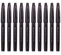 Pentel Fude Brush Sign Pen - Black - 10 Pack