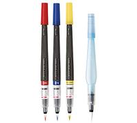 Pentel GFL Colour Brush & Aquash Water Brush Set for Illustration Watercolour Manga Calligraphy Lettering
