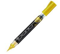Pentel Glossy Ink Brush Dual Metallic Push Back .Gold Metallic