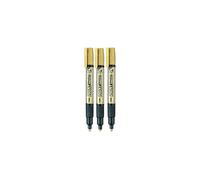 Pentel Gold Permanent Paint Marker Pen Colour Paint Pens Metal Plastic Stone Wood Mirrors 4mm Bullet Nib Tip 2.5mm - 2.9mm Line Width Cellulose B