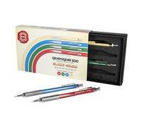 Pentel Mechanical Pencil Set GraphGear 500 Limited Edition, Classic Colors, 0.3/0.5/0.7/0.9mm, 4pc