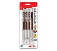 Pentel GraphGear 500 Mechanical Drafting Pencil, (0.3mm), Extra Fine Line, Brown Barrel, Pack of 4 (PG523BP4E)