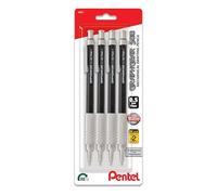 Pentel GraphGear 500 Mechanical Drafting Pencil, (0.5mm), Fine Line, Black Barrel, Pack of 4 (PG525BP4A)