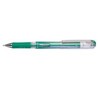 Pentel Green Gel Pen 1.0mm Hybrid Gel Grip DX Metallic Pen- Medium