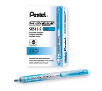 Pentel Handy-Line S Retractable and Refillable Chisel Tip Highlighter, Sky Blue Ink, Box of 12 (SXS15-S) by Pentel