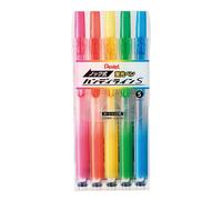 Pentel Handy-line S Retractable & Refillable Highlighters (5 Colours), SXNS15-5