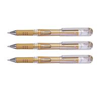 Pentel 1.0mm Tip Hybrid Gel Grip Dx Metallic Gold Ink Pen with Chunky Barrel - Gold