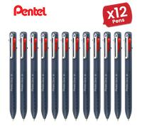 Pentel Ballpoint Pen iZee BXC470-DC – 4-Colour 0.5 mm Refillable Multi-Ink – Deep Blue (Single)