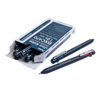 Pentel iZee 4 Colour 1.0mm Ballpen Dark Blue Barrel Black, Red, Blue & Green Ink Pack of 12