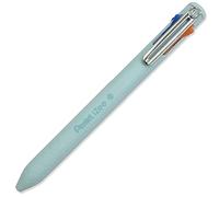 Pentel iZee 4 Colour Ballpoint Pen - Sky Blue Barrel - Multi Ink - Orange, Pink, Sky Blue & Violet Ink - Single Pen