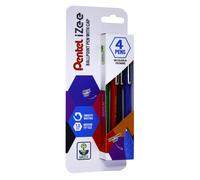 Pentel iZee Ballpoint 1.0mm Assorted Colours Pack of 4