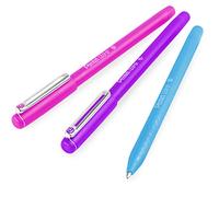 Pentel iZee BX460 Stick Ballpoint Pen - 1.0mm Nib - Sky Blue, Pink, Violet Ink - Pack of 3
