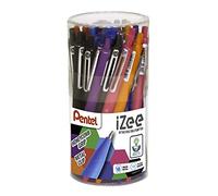 Pentel iZee Retractable 1.0mm Ballpoint - Assorted 30pc Tub