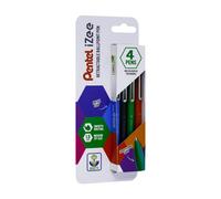 Pentel iZee Retractable Ballpoint 1.0mm Assorted Pack of 4