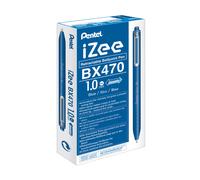 Pentel iZee Retractable 1.0mm Ballpoint - Blue Ink - Pack of 12