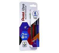 Pentel iZee Retractable Ballpoint Pen 4pc Wallet