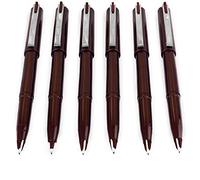 Pentel JM20 Stylo Disposable Fountain Pen - Sepia Ink - Pack of 6