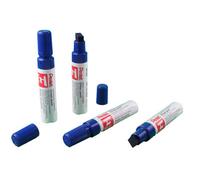Pentel Jumbo Permanent Marker Chisel Tip Max.14mm Line, Blue Ink, 1 Box Of 6 Markers