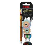 Pentel K110-4DM Dual Metallic Hybrid Gel Rollerball Assorted Colour Effects on Light/Dark Paper 4DM