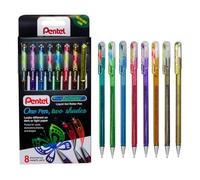 Pentel Hybrid DualMetallic 1.0mm Gel Pen 8-piece Cardboard Fantasy Assorted Colours (Pack 8) - YK110DM/8-M