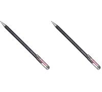 Pentel K110 Hybrid DualMetallic Gel Rollerball, 1.0mm Tip, Black/Metallic Red (Single Pen) (Pack of 2)