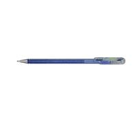 Pentel K110 Hybrid DualMetallic Gel Rollerball, 1.0mm Tip, Blue Grey/Metallic Blue & Silver (Pack of 12)