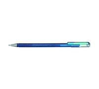 Pentel K110 Hybrid DualMetallic Gel Rollerball, 1.0mm Tip, Blue/Metallic Green (Pack of 12)