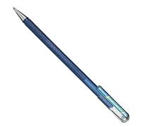 Pentel K110 Dual Hybrid Dual Metallic Metallic Gel Rollerball Pen Pack of Glitter Gel 1 2 Different Colour Effects on Light Wood/Dark Paper 0,5mm Blau/met. grün