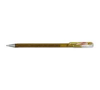 Pentel K110 Hybrid DualMetallic Gel Rollerball, 1.0mm Tip, Gold/Metallic Red & Gold (Pack of 12)