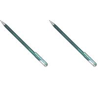 Pentel K110 Hybrid DualMetallic Gel Rollerball, 1.0mm Tip, Green/Metallic Blue (Single Pen) (Pack of 2)