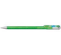 Pentel Hybrid - Dual Metallic - Liquid Gel Rollerball Pen - K110 - Light Green/ Metallic Blue and Red - Single