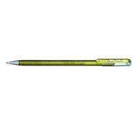 Pentel K110 Hybrid DualMetallic Gel Rollerball, 1.0mm Tip, Metallic Gold (Pack of 12)