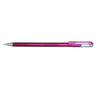 Pentel K110 Hybrid DualMetallic Gel Rollerball, 1.0mm Tip, Pink/Metallic Pink (Pack of 12)