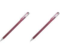 Pentel K110 Hybrid DualMetallic Gel Rollerball, 1.0mm Tip, Pink/Metallic Pink (Single Pen) (Pack of 2)