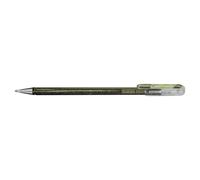 Pentel K110 Hybrid DualMetallic Gel Rollerball, 1.0mm Tip, Silver/Metallic Copper Green (Pack of 12)